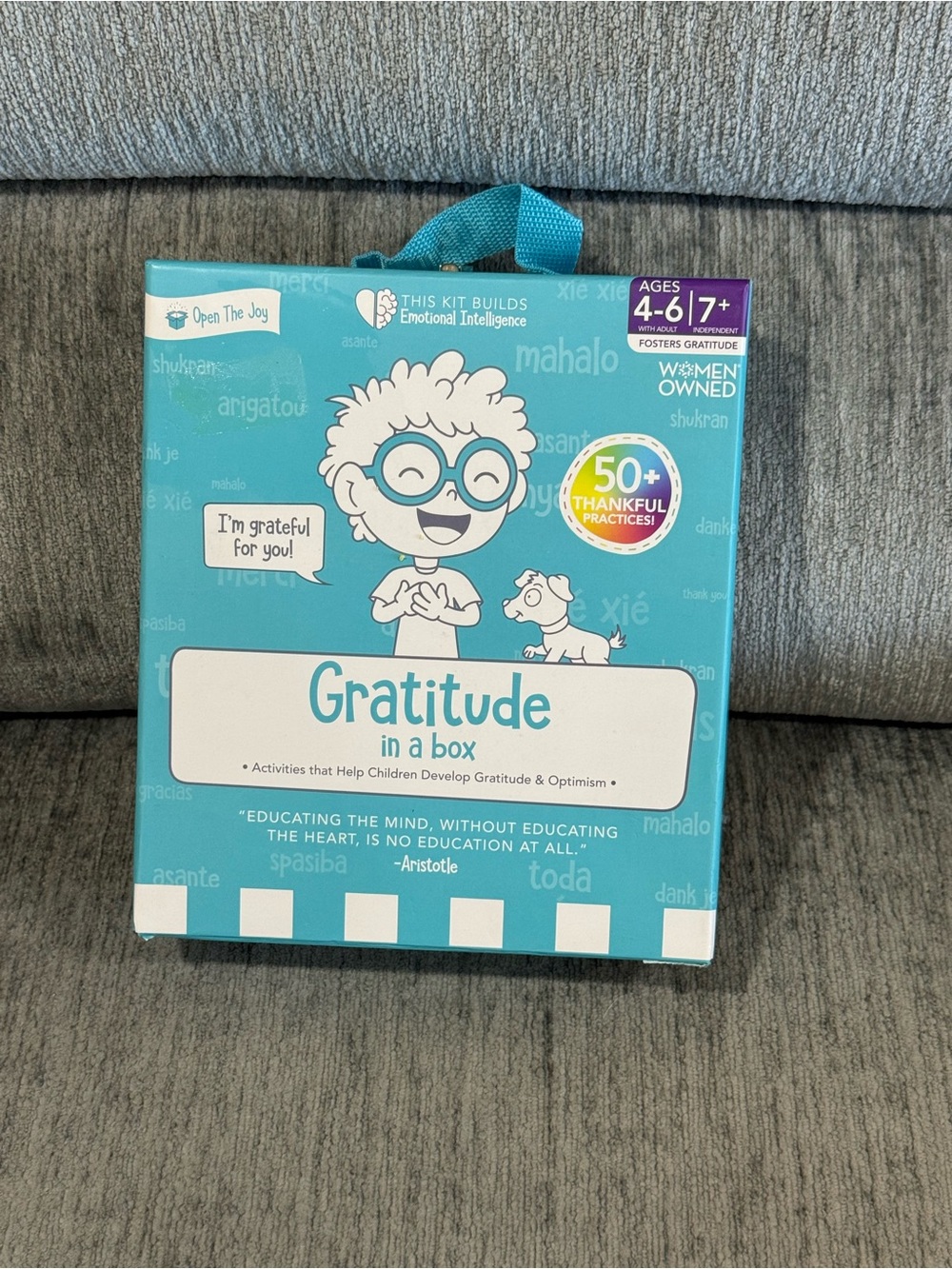 Gratitude in a Box Kids Activity Kit — Teal